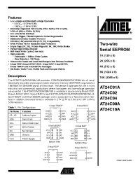 Datasheet 24C16 manufacturer ATMEL